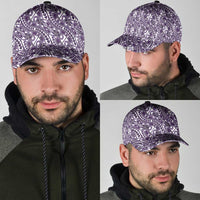 Hibiscus Bloom Island Tribal Waves Classic Cap Purple Polynesian Pattern LT01 - Polynesian Pride