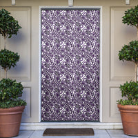 Hibiscus Bloom Island Tribal Waves Door Cover Purple Polynesian Pattern LT01 Purple - Polynesian Pride
