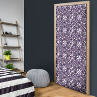 Hibiscus Bloom Island Tribal Waves Door Cover Purple Polynesian Pattern LT01 - Polynesian Pride