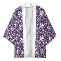 Hibiscus Bloom Island Tribal Waves Kimono Purple Polynesian Pattern LT01 Unisex Purple - Polynesian Pride