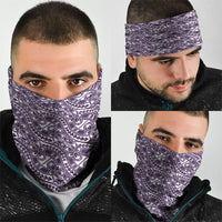 Hibiscus Bloom Island Tribal Waves Neck Gaiter Purple Polynesian Pattern LT01 - Polynesian Pride