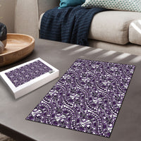 Hibiscus Bloom Island Tribal Waves Puzzle Purple Polynesian Pattern LT01 - Polynesian Pride