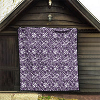 Hibiscus Bloom Island Tribal Waves Quilt Purple Polynesian Pattern LT01 - Polynesian Pride