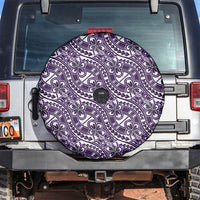 Hibiscus Bloom Island Tribal Waves Spare Tire Cover Purple Polynesian Pattern LT01 Purple - Polynesian Pride
