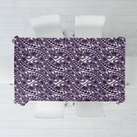 Hibiscus Bloom Island Tribal Waves Tablecloth Purple Polynesian Pattern LT01 Purple - Polynesian Pride