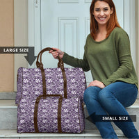 Hibiscus Bloom Island Tribal Waves Travel Bag Purple Polynesian Pattern LT01 - Polynesian Pride