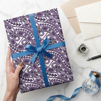 Hibiscus Bloom Island Tribal Waves Wrapping Paper Purple Polynesian Pattern LT01 - Polynesian Pride