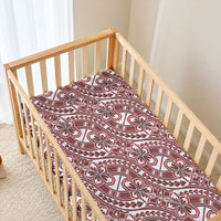 Hibiscus Bloom Island Tribal Waves Baby Bed Cover Red Polynesian Pattern LT01 - Polynesian Pride