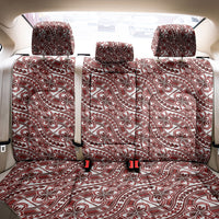 Hibiscus Bloom Island Tribal Waves Back Car Seat Cover Red Polynesian Pattern LT01 - Polynesian Pride