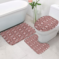 Hibiscus Bloom Island Tribal Waves Bathroom Set Red Polynesian Pattern LT01 - Polynesian Pride