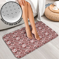 Hibiscus Bloom Island Tribal Waves Bathroom Set Red Polynesian Pattern LT01 - Polynesian Pride