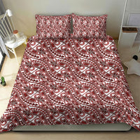 Hibiscus Bloom Island Tribal Waves Bedding Set Red Polynesian Pattern LT01 - Polynesian Pride