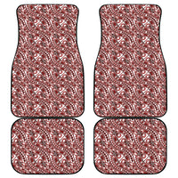 Hibiscus Bloom Island Tribal Waves Car Mats Red Polynesian Pattern LT01 - Polynesian Pride