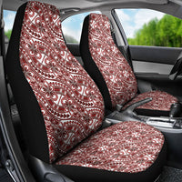 Hibiscus Bloom Island Tribal Waves Car Seat Cover Red Polynesian Pattern LT01 - Polynesian Pride