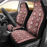Hibiscus Bloom Island Tribal Waves Car Seat Cover Red Polynesian Pattern LT01 - Polynesian Pride