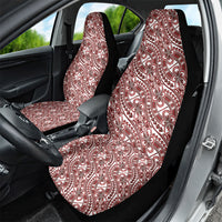 Hibiscus Bloom Island Tribal Waves Car Seat Cover Red Polynesian Pattern LT01 - Polynesian Pride