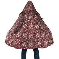 Hibiscus Bloom Island Tribal Waves Cloak Red Polynesian Pattern LT01 Unisex Red - Polynesian Pride