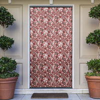 Hibiscus Bloom Island Tribal Waves Door Cover Red Polynesian Pattern LT01 Red - Polynesian Pride