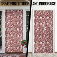 Hibiscus Bloom Island Tribal Waves Door Cover Red Polynesian Pattern LT01 - Polynesian Pride