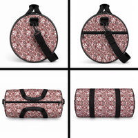 Hibiscus Bloom Island Tribal Waves Duffle Bag Red Polynesian Pattern LT01 - Polynesian Pride