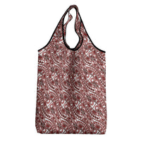 Hibiscus Bloom Island Tribal Waves Grocery Bag Red Polynesian Pattern LT01 - Polynesian Pride