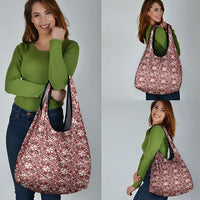 Hibiscus Bloom Island Tribal Waves Grocery Bag Red Polynesian Pattern LT01 - Polynesian Pride