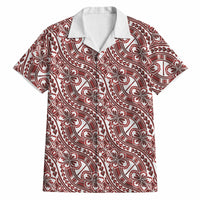 Hibiscus Bloom Island Tribal Waves Hawaiian Shirt Red Polynesian Pattern LT01 Red - Polynesian Pride
