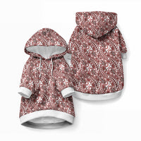 Hibiscus Bloom Island Tribal Waves Pet Hoodie Red Polynesian Pattern LT01 Pullover Red - Polynesian Pride