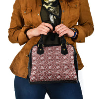 Hibiscus Bloom Island Tribal Waves Shoulder Handbag Red Polynesian Pattern LT01 - Polynesian Pride