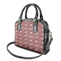 Hibiscus Bloom Island Tribal Waves Shoulder Handbag Red Polynesian Pattern LT01 - Polynesian Pride