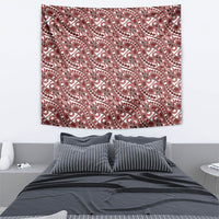 Hibiscus Bloom Island Tribal Waves Tapestry Red Polynesian Pattern LT01 - Polynesian Pride