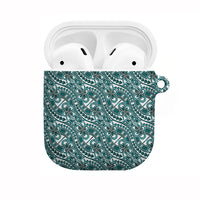 Hibiscus Bloom Island Tribal Waves AirPods Case Teal Polynesian Pattern LT01 Teal - Polynesian Pride