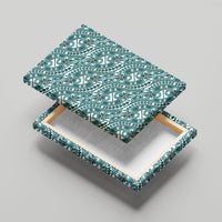 Hibiscus Bloom Island Tribal Waves Canvas Wall Art Teal Polynesian Pattern LT01 - Polynesian Pride