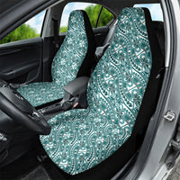 Hibiscus Bloom Island Tribal Waves Car Seat Cover Teal Polynesian Pattern LT01 - Polynesian Pride