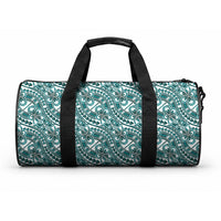Hibiscus Bloom Island Tribal Waves Duffle Bag Teal Polynesian Pattern LT01 One size Teal - Polynesian Pride