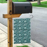 Hibiscus Bloom Island Tribal Waves Garden Flag Teal Polynesian Pattern LT01 - Polynesian Pride
