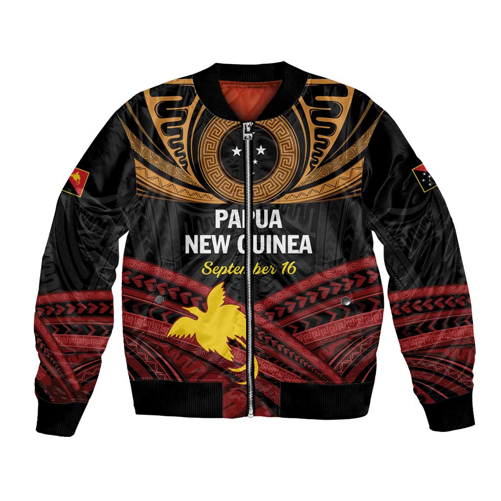 Papua New Guinea Bird of Paradise Bomber Jacket 16 September 1975 Independence Day Anniversary