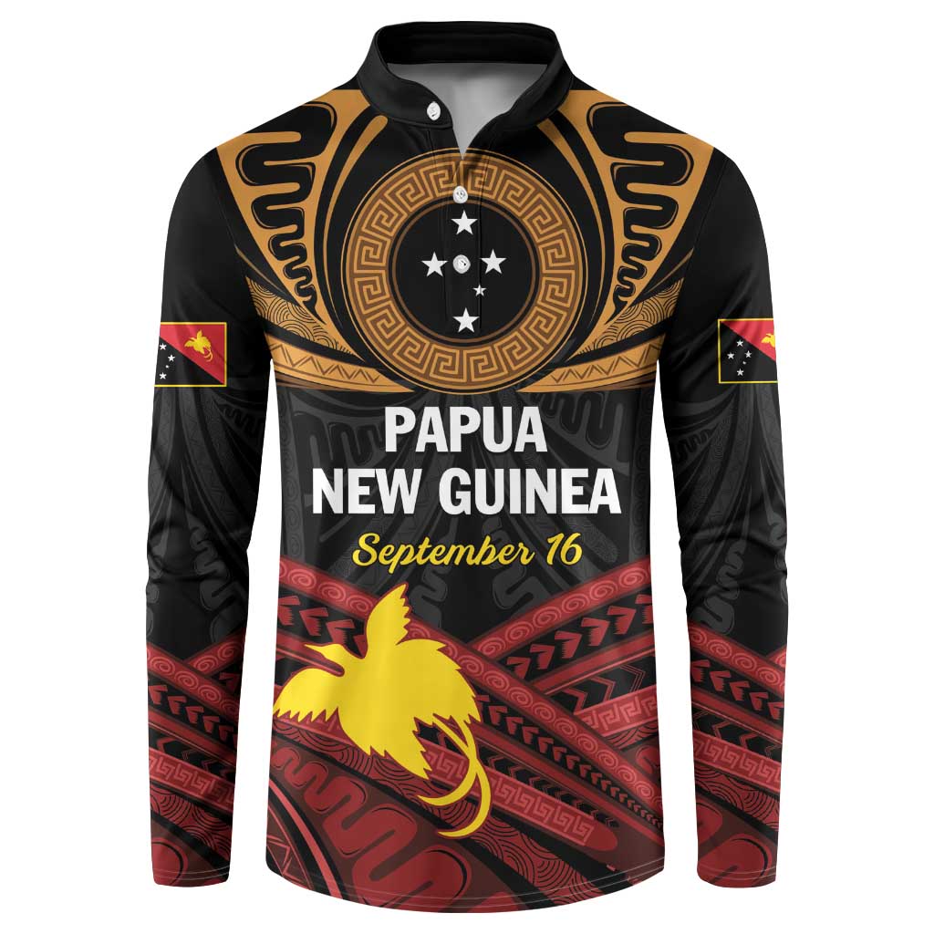 Papua New Guinea Bird of Paradise Button Sweatshirt 16 September 1975 Independence Day Anniversary