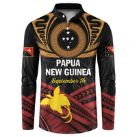Papua New Guinea Bird of Paradise Button Sweatshirt 16 September 1975 Independence Day Anniversary