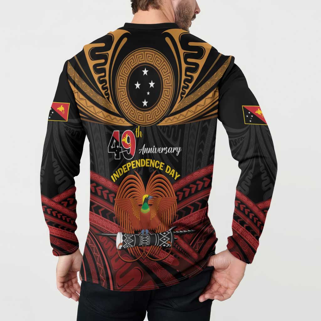 Papua New Guinea Bird of Paradise Button Sweatshirt 16 September 1975 Independence Day Anniversary
