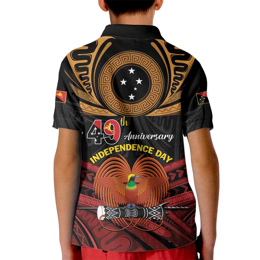 Papua New Guinea Bird of Paradise Kid Polo Shirt 16 September 1975 Independence Day Anniversary