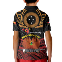 Papua New Guinea Bird of Paradise Kid Polo Shirt 16 September 1975 Independence Day Anniversary