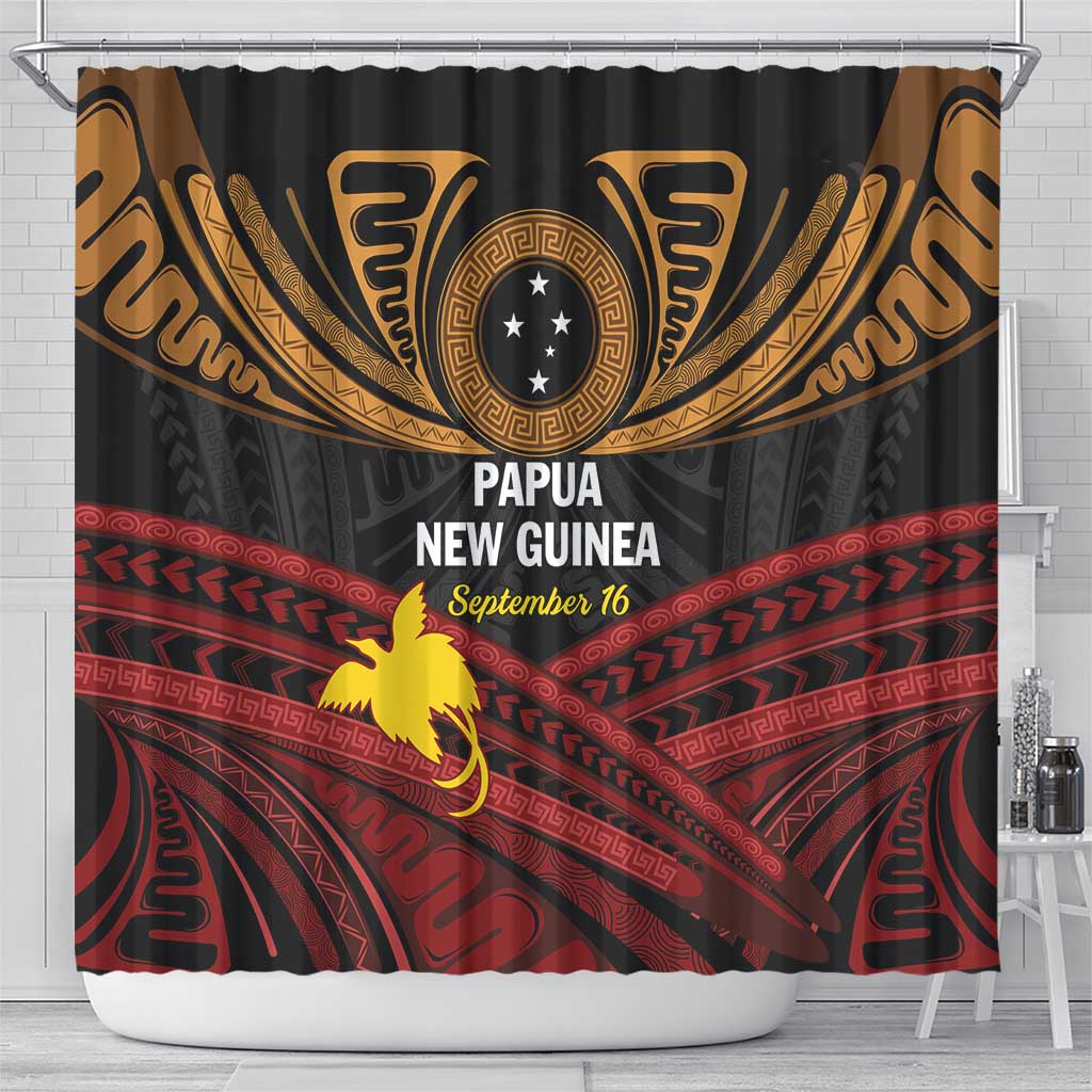 Papua New Guinea Bird of Paradise Shower Curtain 16 September 1975 Independence Day Anniversary