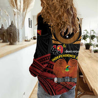 Papua New Guinea Bird of Paradise Women Casual Shirt 16 September 1975 Independence Day Anniversary