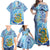 Tuvalu mo te Atua Family Matching Off Shoulder Maxi Dress and Hawaiian Shirt Tuvalu Dolphin Polynesian Pattern