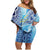 Tuvalu mo te Atua Family Matching Off Shoulder Short Dress and Hawaiian Shirt Tuvalu Dolphin Polynesian Pattern