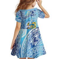 Tuvalu mo te Atua Family Matching Tank Maxi Dress and Hawaiian Shirt Tuvalu Dolphin Polynesian Pattern