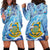 Tuvalu mo te Atua Hoodie Dress Tuvalu Dolphin Polynesian Pattern