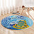 Tuvalu mo te Atua Round Carpet Tuvalu Dolphin Polynesian Pattern