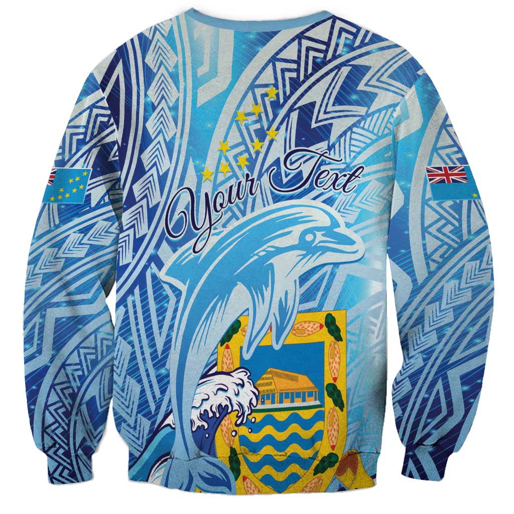 Tuvalu mo te Atua Sweatshirt Tuvalu Dolphin Polynesian Pattern